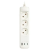 Удлинитель электрический U-3-3m-USB-W 3 розетки + 3xUSB A+C 3м 10А бел. Эра Б0069076 изображение, фото