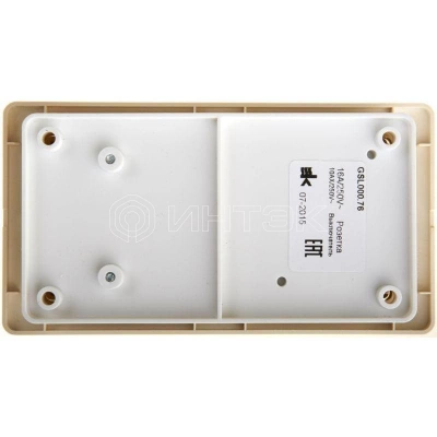 Блок комбинированный Glossa (розетка + 3-кл. выкл.) беж. Systeme Electric GSL000276 изображение, фото