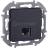 Розетка компьютерная Inspiria RJ45 кат.6 UTP механизм антрацит IEK 673833 изображение, фото