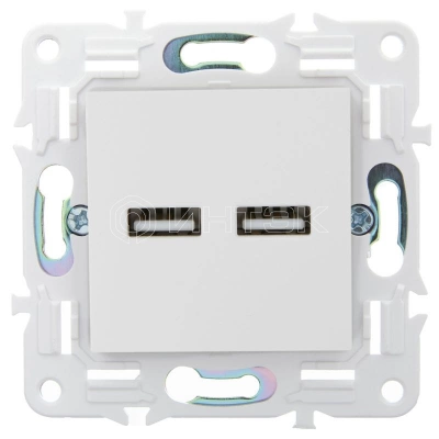 Розетка USB A+A 3.1А SKANDY SK-R15W арктич. бел. IEK SK-U21-D31-K01 изображение, фото
