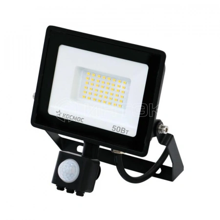 Прожектор светодиодный 50Вт 6500К IP65 4000лм с датчиком Super-Slim КОСМОС K_PR5_LED_50S изображение, фото
