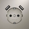 Розетка 1-м СП S70 16А с USB A+A с заземл. защ. шторки механизм кашемир Voltum VLS040403 изображение, фото