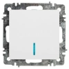 Выключатель 1-кл. СП Accent 6-102-01 10А IP20 250В с подсветкой AL/CU бел. Intro Б0063445 изображение, фото