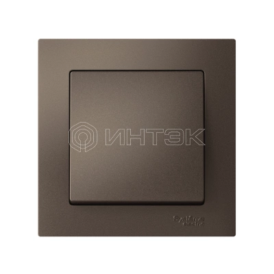 Выключатель 1-кл. СП AtlasDesign 10А IP20 (сх. 1) 10AX в сборе мокко Systeme Electric ATN000612 изображение, фото
