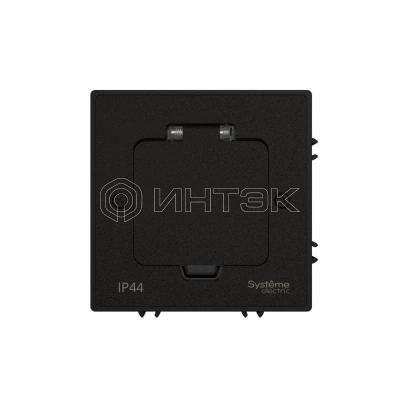 Лючок MultiDesk MDK21 с розеткой 2P+E 16А 250В IP44 с монтажной коробкой для бетонных полов черн. матов. Systeme Electric MDK21202MBC изображение, фото