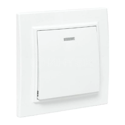 Выключатель 1-кл. СП Минск 10А IP20 с индикатором бел. Basic EKF ERV10-121-10 изображение, фото