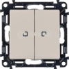 Выключатель 2-кл. СП Valena Life 10А IP20 250В 10AX с подсветкой с лицев. панелью механизм сл. кость Legrand 752528 изображение, фото