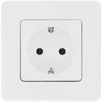 Розетка 1-м СП Inspiria 16А IP20 250В 2P+E защ. шторки немецк. стандарт механизм бел. IEK 673730 изображение, фото