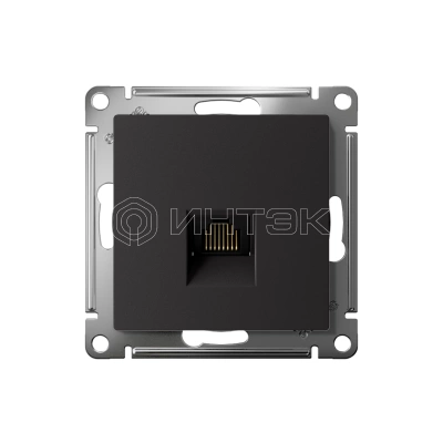 Розетка компьютерная 1-м AtlasDesign RJ45 кат.5E механизм карбон Systeme Electric ATN001083 изображение, фото