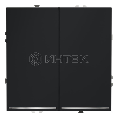 Переключатель проходной 2-кл. СП S70 10А с подсветкой механизм графит Voltum VLS020407 изображение, фото