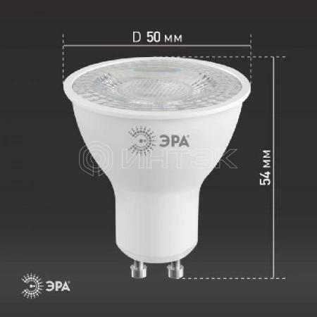 Лампа светодиодная STD LED Lense MR16-8W-860-GU10 GU10 8Вт линзованная софит холод. бел. свет Эра Б0054943 изображение, фото