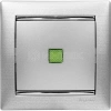 Выключатель 1-кл. СП Valena 10А IP31 250В с зел. индикацией механизм алюм. Legrand 770110 изображение, фото