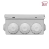 Коробка распределительная КМР-030-014 100х100х50 IP55 с крышкой для прямого монтажа 10 мембранных вводов сер. розн. стикер EKF plc-kmr-030-014-r изображение, фото