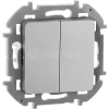Выключатель 2-кл. Inspiria 10А IP20 250В 10AX механизм алюм. IEK 673622 изображение, фото