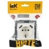 Розетка BRITE РЮш10-1-БрБ 16А с USB A+A 2.1А с заземл. защ. шторки механизм бел. IEK BR-R14-16-U21-D21-K01 изображение, фото