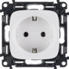 Розетка 1-м СП Valena Allure 16А IP2X 250В 2P+E безвинтов. клеммы с лицев. панелью механизм бел. Legrand 753721 изображение, фото