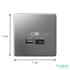 Розетка USB ArtGallery тип A+C 45Вт QC PD высокоскор. ЗУ механизм сталь Systeme Electric GAL000929 изображение, фото