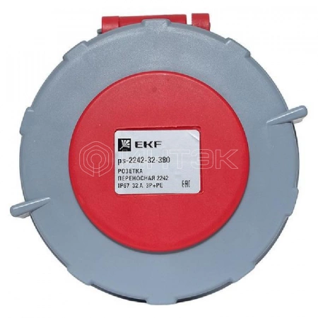 Розетка переносная 2242 3Р+РЕ 32А 380В IP67 PROxima EKF ps-2242-32-380 изображение, фото