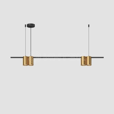Светильник ORBIT 15Вт 4xGU10 IP20 LED подвесной алюм. черн.+сатинированное зол. DENKIRS 764321 изображение, фото