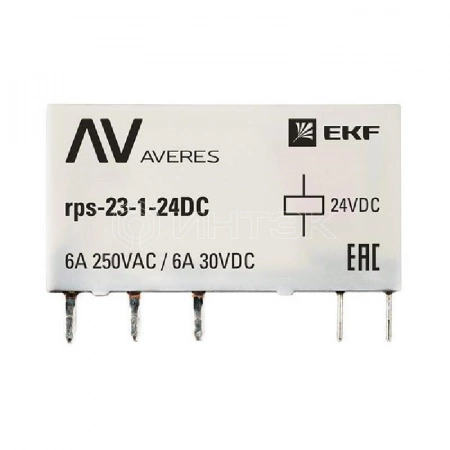Реле промежуточное РП slim 23/1 6А 24В DC AVERES EKF rps-23-1-24DC изображение, фото