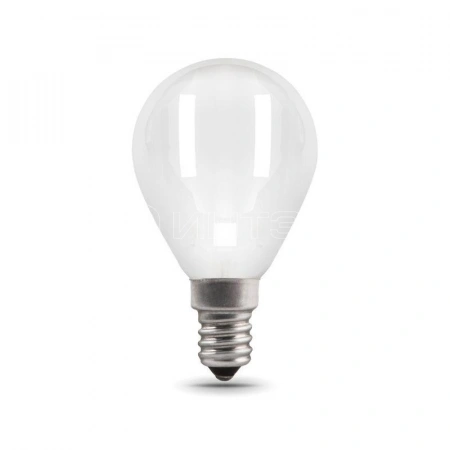 Лампа светодиодная филаментная Black Filament 5Вт P45 шар матовая 4100К нейтр. бел. E14 450лм GAUSS 105201205 изображение, фото