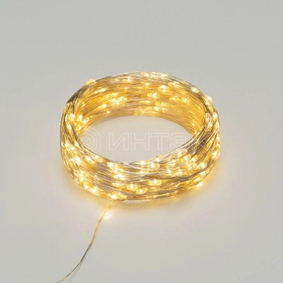 Гирлянда светодиодная "Роса" 30м 300LED тепл. бел. 3.6Вт IP44 с трансф. Neon-Night 303-216 изображение, фото