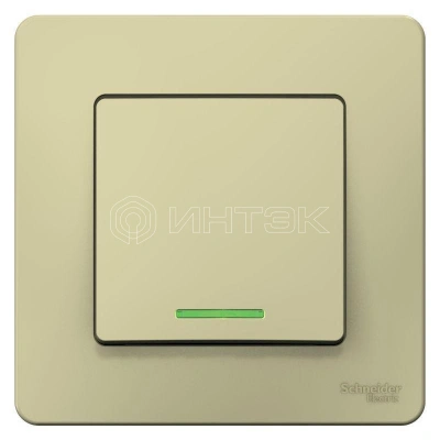 Переключатель проходной 1-кл. СП Blanca 10А IP20 (сх. 6) 250В с подсветкой беж. Systeme Electric BLNVS010617 изображение, фото