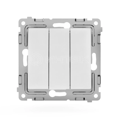 Выключатель 3-кл. СП Pixel 10А IP20 механизм бел. TOKOV ELECTRIC TKE-PX-V3-C01 изображение, фото