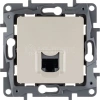 Розетка компьютерная 1-м СП Etika RJ45 кат.5E UTP механизм сл. кость IEK 672341 изображение, фото