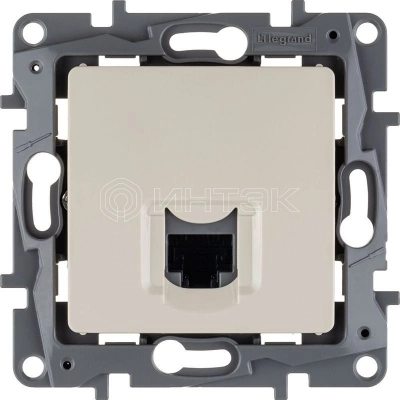 Розетка компьютерная 1-м СП Etika RJ45 кат.5E UTP механизм сл. кость IEK 672341 изображение, фото