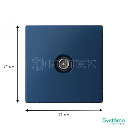 Розетка телевизионная оконечная TV ArtGallery 1дБ механизм аквамарин Systeme Electric GAL001191 изображение, фото