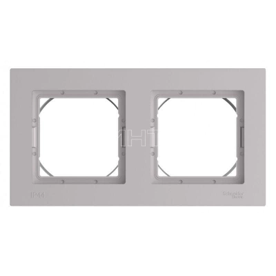 Рамка 2-м AtlasDesign Aqua IP44 алюм. Systeme Electric ATN440302 изображение, фото