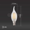 Лампа светодиодная филаментная F-LED BXS-11W-840-E14 BXS 11Вт свеча на ветру 4000К нейтр. бел. E14 Эра Б0047002 изображение, фото