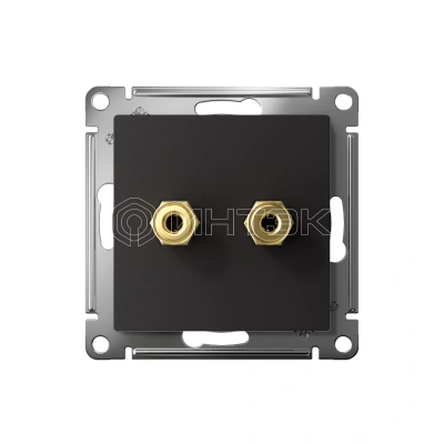 Розетка аудио 2-м AtlasDesign карбон Systeme Electric ATN001087 изображение, фото
