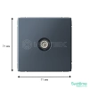 Розетка телевизионная проходная TV ArtGallery 4дБ механизм грифель Systeme Electric GAL000792 изображение, фото