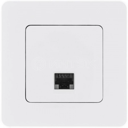 Розетка компьютерная Inspiria RJ45 кат.6 UTP механизм бел. IEK 673830 изображение, фото