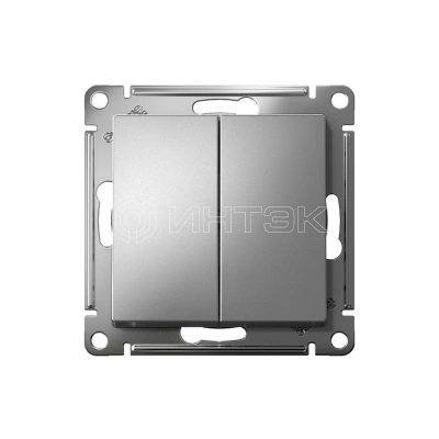 Выключатель 2-кл. AtlasDesign (сх. 5) 10А с самовозвратом механизм сталь Systeme Electric ATN000917 изображение, фото