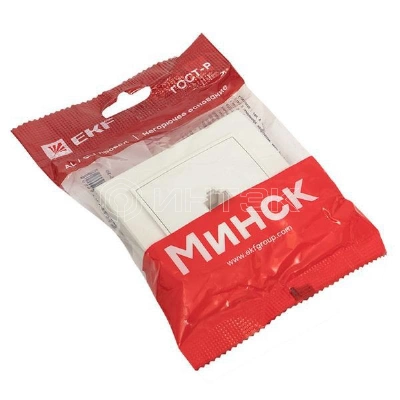 Розетка компьютерная 1-м СП Минск RJ45 бел. Basic EKF ERK01-035-10 изображение, фото