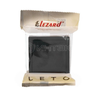 Выключатель проходной 1-кл. ОП LETO черн. бархат LEZARD 752-4200-105 изображение, фото