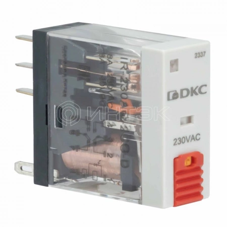 Реле одиночное 230В AC 2 прекидн. контакта DKC IR-230AC-2CO-D изображение, фото