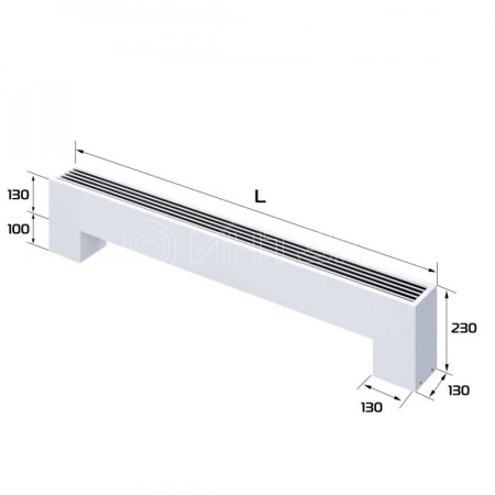 Конвектор напольный Royal Thermo STEP-130/130/1200-2-N-WT-LG-NA изображение, фото