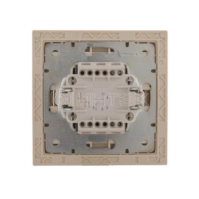 Выключатель 2-кл. СП Rain IP20 крем. LEZARD 703-0303-101 изображение, фото