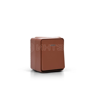 Выключатель 1-кл. ОП AtlasDesign PROFI IP54 10AX с подсветкой терракот. Systeme Electric ATN547013 изображение, фото