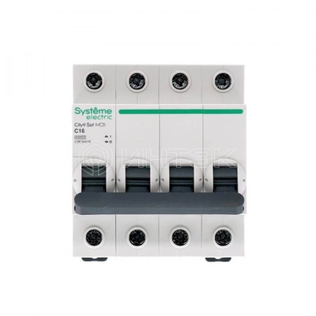 Выключатель автоматический модульный 4п C 16А 4.5кА City9 Set 400В Systeme Electric C9F34416 изображение, фото