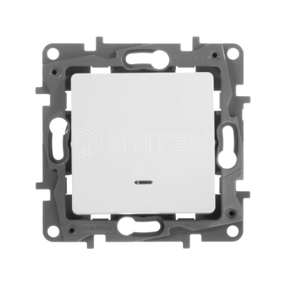 Переключатель 1-кл. СП Etika Plus 10А IP20 250В 10AX с подсветкой безвинтов. зажимы механизм бел. IEK 672215 изображение, фото