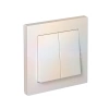 Выключатель 2-кл. СП AtlasDesign 10А IP20 (сх. 5) 10AX в сборе жемчуж. Systeme Electric ATN000452 изображение, фото