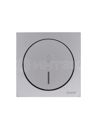 Выключатель проходной 1-кл. СП O Systeme ElectricN 10А IP20 с подсветкой механизм сер. матов. LEZARD 743-7488-114 изображение, фото