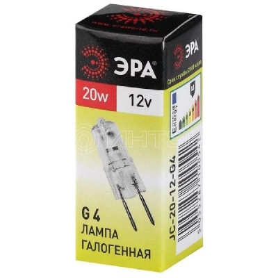 Лампа галогенная G4-JC-20W-12V ЭРА C0027369 изображение, фото