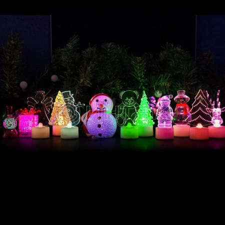 Фигура светодиодная "Санта Клаус" 1LED RGB 0.1Вт IP20 на подставке элементы питания 3хAG13(LR44) (в компл.) Neon-Night 501-040 изображение, фото