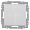 Выключатель 2-кл. СП Accent 6-104-01 10А IP20 250В AL/CU бел. Intro Б0063452 изображение, фото